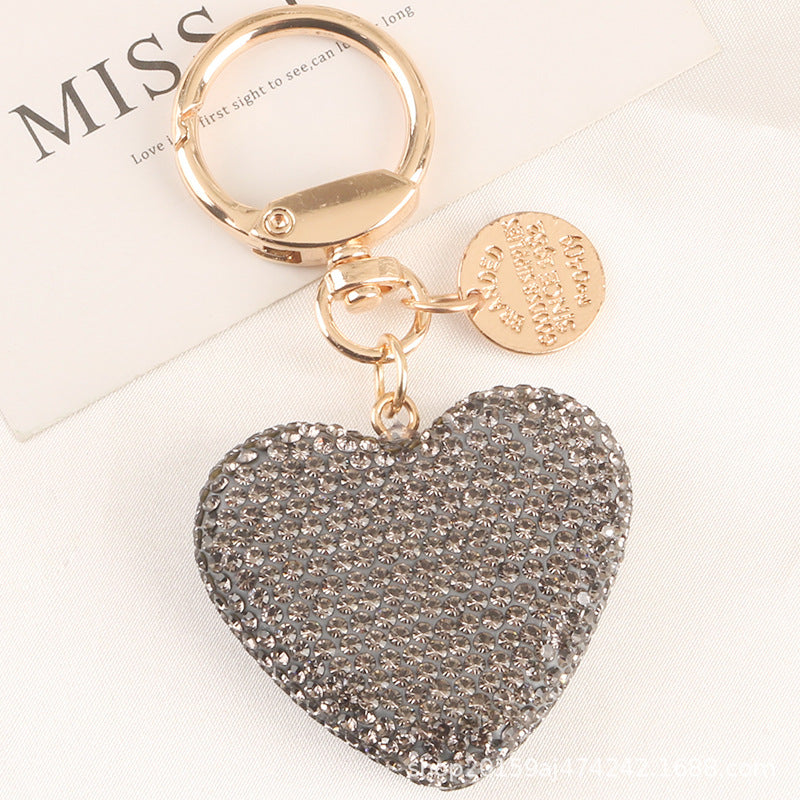 Wholesale Creative diamond heart keychain